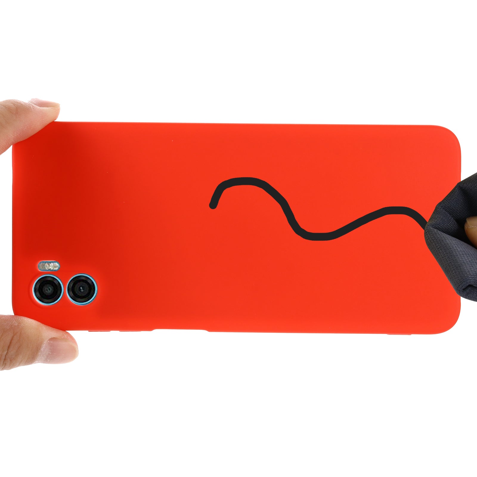 Til Motorola Moto E22s 4G flydende silikonetui Ridsefast mobiltelefoncover beskytter med rem Til Motorola Moto E22s 4G flydende silikonetui Ridsefast mobiltelefoncover beskytter med rem